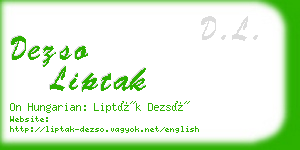 dezso liptak business card